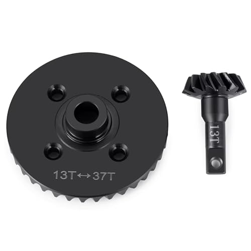 Kompatibel Mit Maxx Für Slash 4X4 1/8 RC Crawler Auto Upgrade Teile Zubehör Vorne/hinten Diff Spiralgetriebe 13T-37T Differentialgetriebe RC-Autozubehörteile(Front) von QAWSED