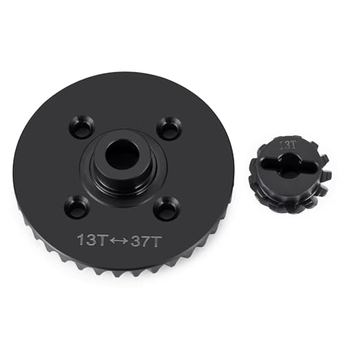 Kompatibel Mit Maxx Für Slash 4X4 1/8 RC Crawler Auto Upgrade Teile Zubehör Vorne/hinten Diff Spiralgetriebe 13T-37T Differentialgetriebe RC-Autozubehörteile(Rear) von QAWSED