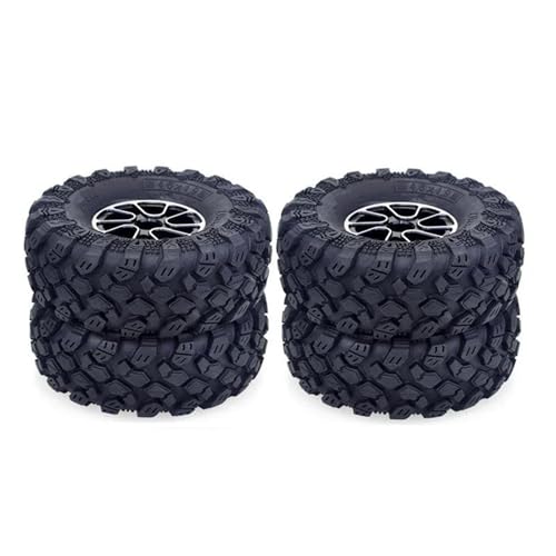 Kompatibel Mit Redcat Für HPI Für FTX Für Mauler Für TRX4 Für RGT Hobby Für Gründer Für Axial SCX10 1/10 RC Crawler Truck Wheels Reifen RC Auto Reifen Felgen(White) von QAWSED