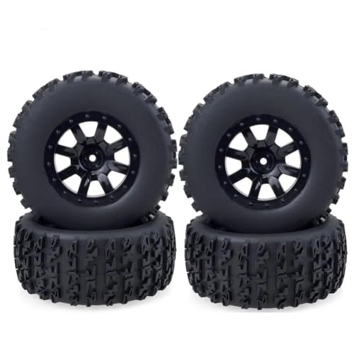 Kompatibel Mit Redcat Für HSP Für HPI Für Traxxas Für Losi 4 Stück 1:10 115 Mm RC-Autos LKW 110 Mm Short Course Truck Felge Und Reifen RC Auto Reifen Felgen(B) von QAWSED