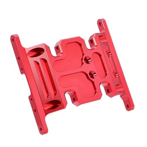 Kompatibel Mit SCX10 90047 90022 90028 Upgrade-Teilen, Aluminium-Unterfahrschutz, Getriebehalterung, Getriebebasis Für 1/10 RC Crawler RC-Autozubehörteile(Red) von QAWSED