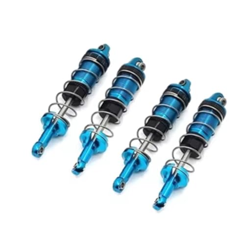 Kompatibel Mit SCY 16101 16102 16103 1/16 RC-Auto-Upgrades, Teile, Ersatzzubehör, 4-teiliger Metall-Stoßdämpfer RC-Auto Stoßdämpfer(Blue) von QAWSED