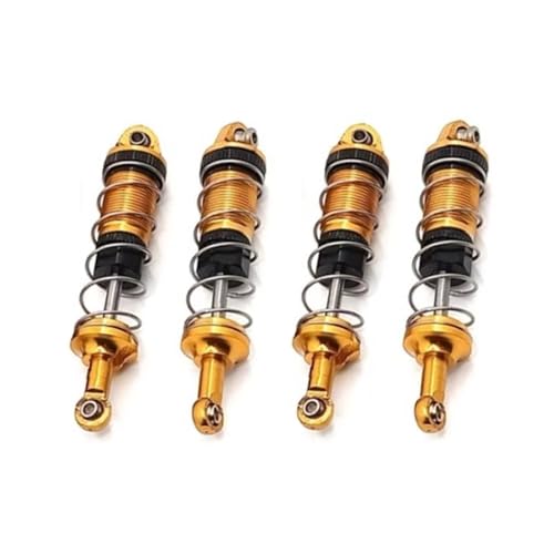 Kompatibel Mit SCY 16101 16102 16103 1/16 RC-Auto-Upgrades, Teile, Ersatzzubehör, 4-teiliger Metall-Stoßdämpfer RC-Auto Stoßdämpfer(Yellow) von QAWSED