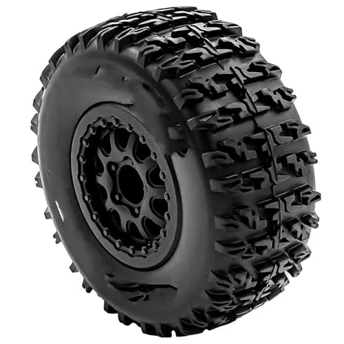 Kompatibel Mit Slash Für Arrma Für Senton Für HuanQi 727 Rc Auto 4 Stück 112 Mm 1/10 Short Course Truck Reifen Reifenrad Mit 12 Mm Sechskant RC Auto Reifen Felgen(A) von QAWSED