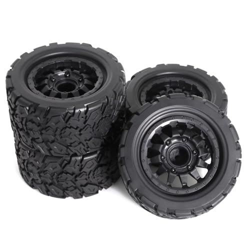 Kompatibel Mit TRAXXAS Für MAXX Für ARRMA Für Granite Für KRATON Für Outcast 1/10 Für Monster Stunt Truck 110 Mm Reifen 12 Mm Und 14 Mm Sechskant RC Auto Reifen Felgen von QAWSED