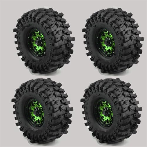 Kompatibel Mit TRX4 Für Axial SCX10 90046 Redcat Gen8 Rbx10 4PCS 110 * 38 Mm 1,9" Felgen Reifen Set Für 1:10 RC Rock Crawler Auto RC Auto Reifen Felgen(Color1,B) von QAWSED