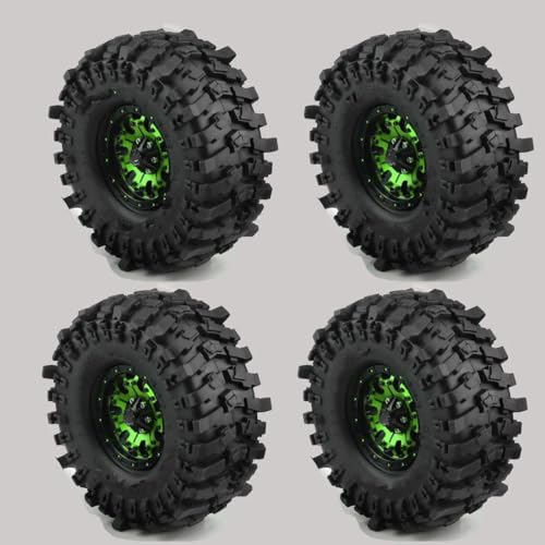 Kompatibel Mit TRX4 Für Axial SCX10 90046 Redcat Gen8 Rbx10 4PCS 110 * 38 Mm 1,9" Felgen Reifen Set Für 1:10 RC Rock Crawler Auto RC Auto Reifen Felgen(Color2,A) von QAWSED