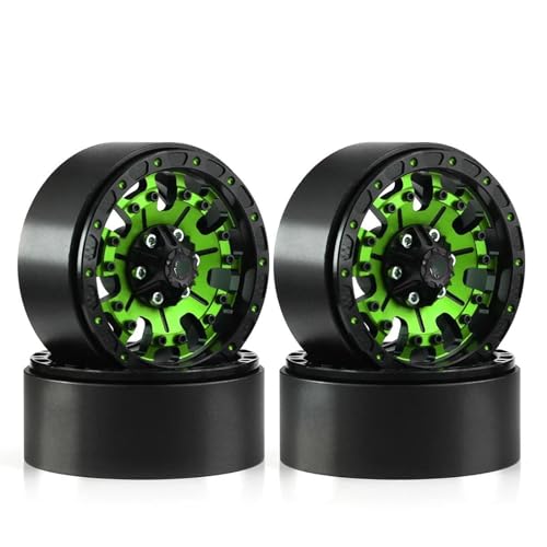 Kompatibel Mit TRX4 Für Axial SCX10 Und SCX10 II 90046 RS. 4 Stück 1,9 Aluminiumlegierung Beadlock 1,9 Zoll Felgennabe Für 1/10 RC Crawler RC Auto Reifen Felgen von QAWSED