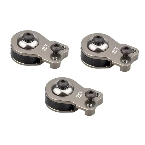 Kompatibel Mit TRX4 Für TRX6 Upgrade-Teile, 25T Aluminiumlegierung, Einstellbarer Dämpfungsservoarm, 1:10 RC Crawler Autozubehör RC-Autozubehörteile(Gray,3Pcs) von QAWSED