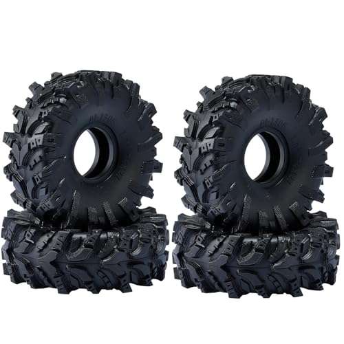 Kompatibel Mit TRX4M Für Axial SCX24 Für FMS FCX24 1/18 1/24 RC-Auto-Upgrade 1.0 Schlammreifen 74 * 27 Mm Supergroße, Weiche, Klebrige Sumpfreifen RC Auto Reifen Felgen von QAWSED