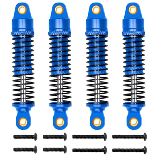 Kompatibel Mit TRX4M Für Bronco Für Defender 1/18 RC-Auto-Upgrade-Teile. Ersetzen Sie 4 STÜCKE 50 Mm Stoßdämpfer Aus Aluminiumlegierung Für Federdämpfer RC-Auto Stoßdämpfer(Blue) von QAWSED