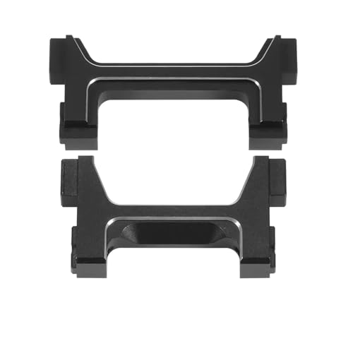 Kompatibel Mit TRX4M Für Defender Für Bronco Für Chassis-Upgrade-Teile Aluminiumlegierung Vorne Und Hinten Stoßstangenhalterung Für 1/18 RC Crawler RC-Autozubehörteile(Black) von QAWSED