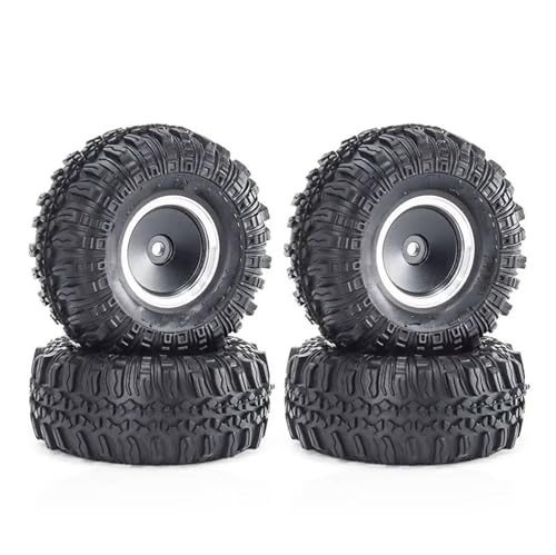 Kompatibel Mit TRX4M Für SCX24 AX24 Für FCX24 1/18 1/24 RC Crawler Autoteile Zubehör 55 Mm 1,0 Zoll Metall-Beadlock-Rad-Reifen-Set RC Auto Reifen Felgen von QAWSED
