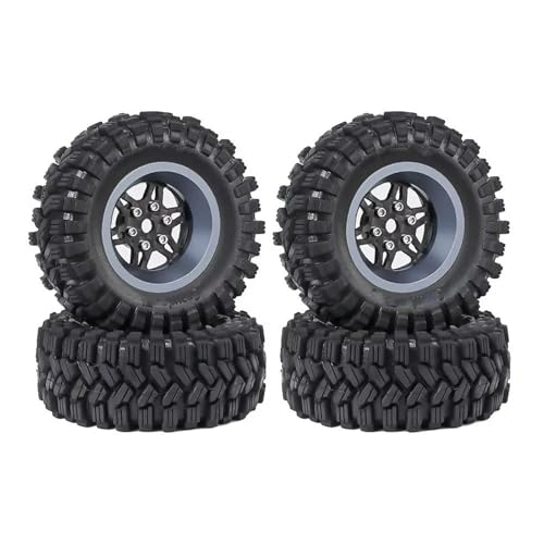 Kompatibel Mit TRX4M Für SCX24 Für AX24 Für FCX24 1/18 1/24 RC Crawler Car Upgrade Teile 62mm 1,2" Carbon Fiber Beadlock Rad Reifen Set RC Auto Reifen Felgen(B1) von QAWSED
