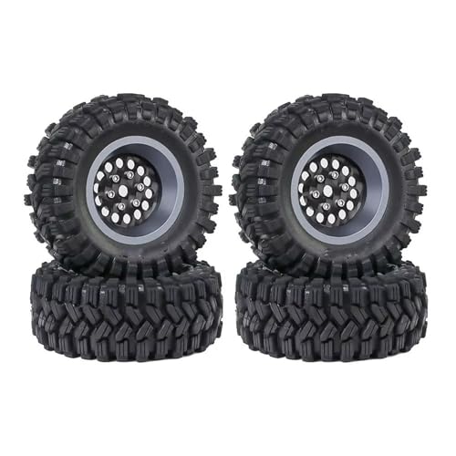 Kompatibel Mit TRX4M Für SCX24 Für AX24 Für FCX24 1/18 1/24 RC Crawler Car Upgrade Teile 62mm 1,2" Carbon Fiber Beadlock Rad Reifen Set RC Auto Reifen Felgen(B4) von QAWSED