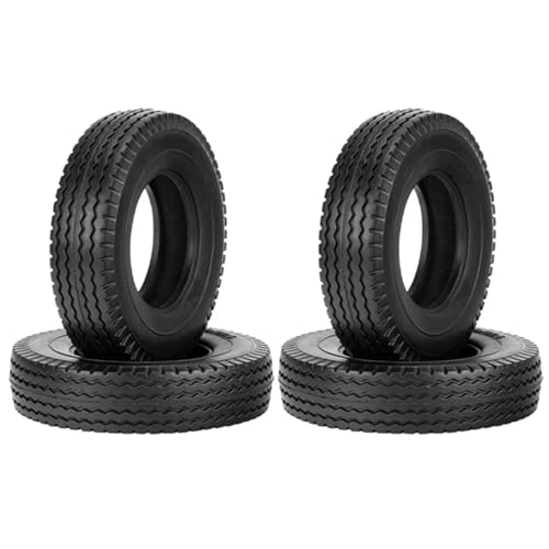 Kompatibel Mit Tamiya Für Man Für King Für Hauler Für ACTROS Für Scania 1/14 RC Teile 4 Stück 19 Mm Gummireifen Sattelschlepper LKW Kipper RC Auto Reifen Felgen von QAWSED