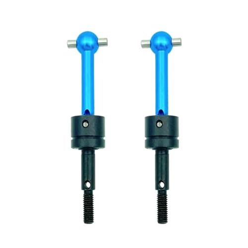 Kompatibel Mit Tamiya Für TT01 Für TT02 TA04 1/10 RC-Autoteile, Upgrade, Ersatzzubehör, Teile, Metall, CVD-Kardanwelle 53792 Antriebswelle RC(Blue,2Pcs) von QAWSED
