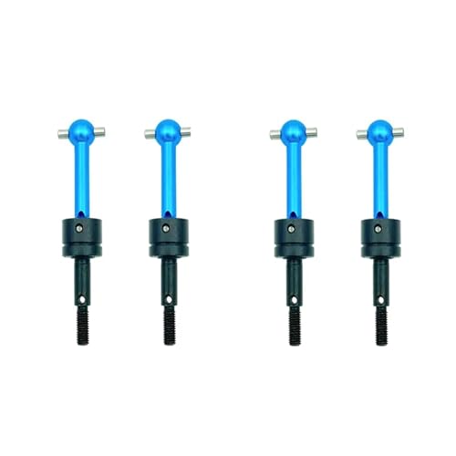 Kompatibel Mit Tamiya Für TT01 Für TT02 TA04 1/10 RC-Autoteile, Upgrade, Ersatzzubehör, Teile, Metall, CVD-Kardanwelle 53792 Antriebswelle RC(Blue,4Pcs) von QAWSED