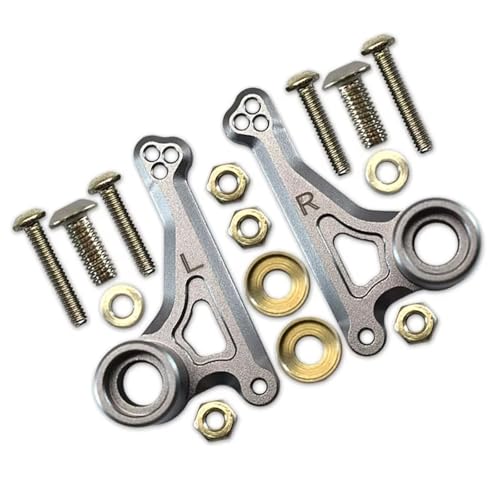 Kompatibel Mit Traxxas Für E-Revo 2.0 Für VXL 86086-4 Für Monster Truck 1/10 RC Car Upgrade Metall Front Kipphebel Set Shock Mount 5358 RC-Autozubehörteile(Gray) von QAWSED