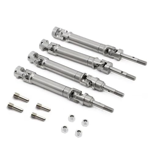Kompatibel Mit Traxxas Für Slash Für Rustler Für Stampede Für VXL 4X4 1/10 RC-Autoteile, 4-teilige Edelstahl-Antriebswelle CVD Antriebswelle RC von QAWSED
