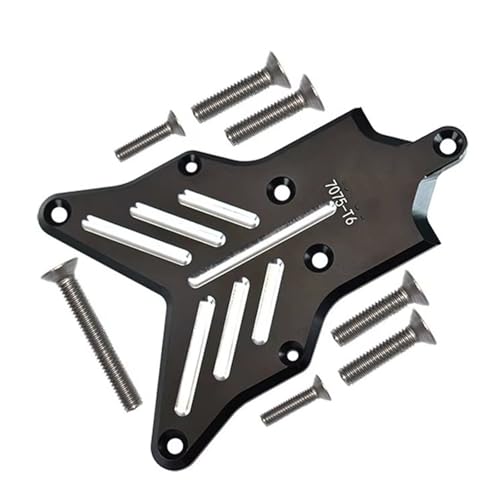 Kompatibel Mit Traxxas Für Sledge 4WD Für Monster Truck 1/8 RC Auto Upgrade-Teile Hinten Für Chassis-Abdeckung Hintere Stoßstangenhalterung Unterfahrschutz 9536 RC-Autozubehörteile(Black) von QAWSED