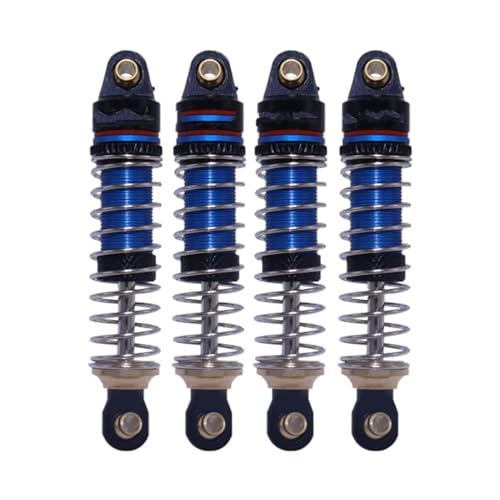 Kompatibel Mit Traxxas Für TRX4M 1/18 RC-Auto-Upgrade-Teile, Ersatzzubehör, 4-teilig, Verstellbarer Stoßdämpfer Aus Aluminiumlegierung RC-Auto Stoßdämpfer(Blue) von QAWSED