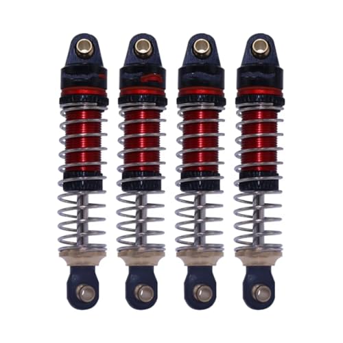 Kompatibel Mit Traxxas Für TRX4M 1/18 RC-Auto-Upgrade-Teile, Ersatzzubehör, 4-teilig, Verstellbarer Stoßdämpfer Aus Aluminiumlegierung RC-Auto Stoßdämpfer(Red) von QAWSED