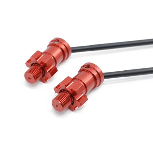 Kompatibel Mit Traxxas Für X-Maxx 6S 8S 1/5 RC Monster Truck Auto-Upgrades Teile Zubehör Metall Vorne Hinten Antriebswelle CVD Antriebswelle RC(Red,2pcs) von QAWSED