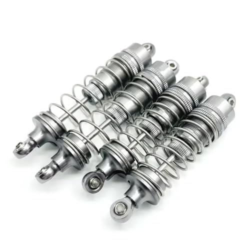 Kompatibel Mit WLtoys 104001 1/10 Fernbedienungsauto-Upgrade-Teile, Ersatzzubehör, 4-teiliger Stoßdämpfer Aus Metall RC-Auto Stoßdämpfer(Silver) von QAWSED