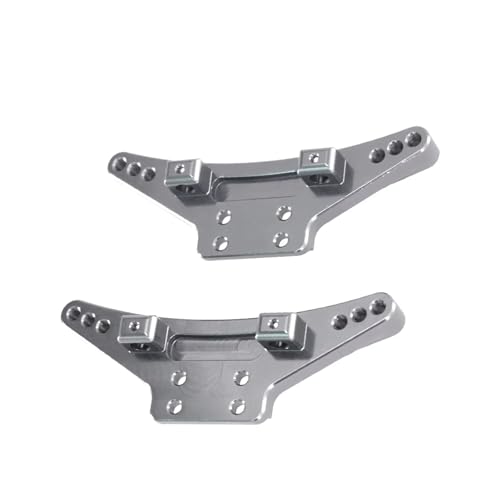 Kompatibel Mit WLtoys 104009 12401 12402 12403 12404 12409 Upgrade-Modifikation Vordere Und Hintere Stoßdämpferhalterung RC-Autoteile RC-Autozubehörteile(Gray) von QAWSED