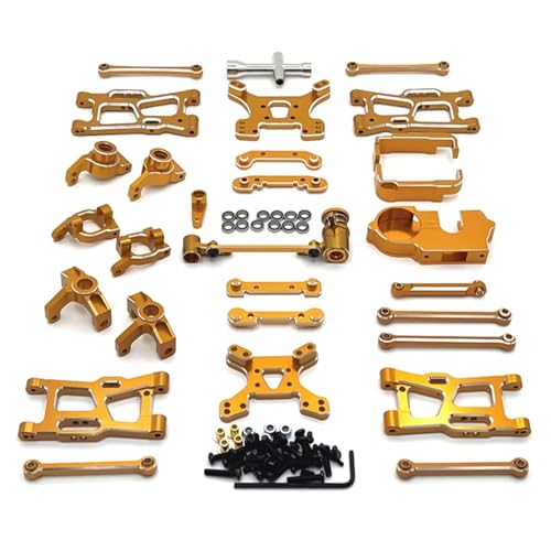 Kompatibel Mit WLtoys Für Corolla 1/14 1/12 RC Auto Teile Zubehör Metall Upgrade Mit Für Edge Kit Paket RC-Autozubehörteile(Yellow) von QAWSED