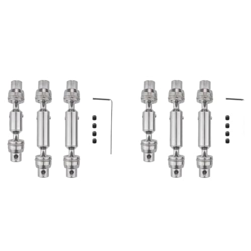 Kompatibel Mit WPL B16 B36 Q60 Q63 Q64 MN77 FY004 6WD 1/16 RC-Car-Upgrade-Teile, 6 Stück Metall-Antriebswellen CVD Antriebswelle RC von QAWSED