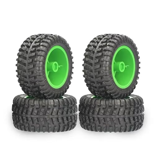 Kompatibel Mit Wltoys 12427 12429 12423 144001 124019 124018 1/12 1/14 1/10 Für Rock Crawler RC Auto 110mm RC Auto Reifen 12mm Sechskant RC Auto Reifen Felgen(Green) von QAWSED