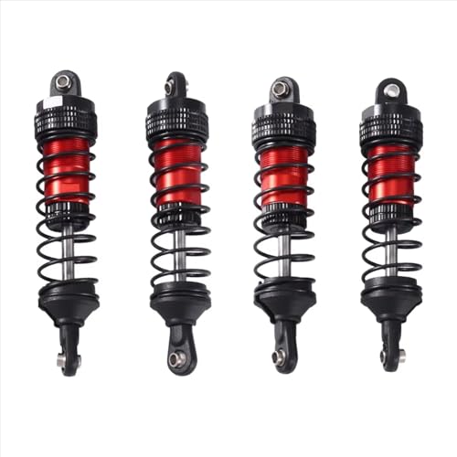 Kompatibel Mit Wltoys 144001 144010 124007 124016 124017 124019 RC-Auto-Upgrade-Teile, 4-teiliger Metall-Stoßdämpfer Vorne Und Hinten RC-Auto Stoßdämpfer von QAWSED