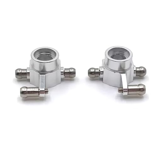 Kompatibel Mit Wltoys 284131 K969 K979 K989 K999 P929 P939 1/28 RC Auto Upgrade Teile 2 Stück Metall Hintere Lenkschale RC-Autozubehörteile(Silver) von QAWSED