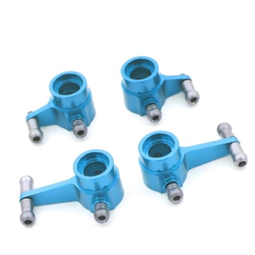 Kompatibel Mit Wltoys 284131 K969 K979 K989 K999 P929 P939 1/28 RC Auto-Upgrade-Teile 4-teilige Metall-Lenkschale Vorne Und Hinten RC-Autozubehörteile(Blue) von QAWSED