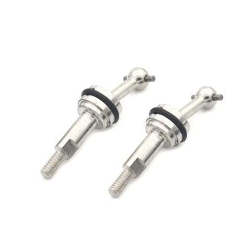 Kompatibel Mit Wltoys K969 K989 K979 P929 1/28 RC-Auto-Upgrade-Teile, 1 Paar Metall-CVD-Kardanwelle 2 Mm Mit M2-Mutter Antriebswelle RC(Silver) von QAWSED