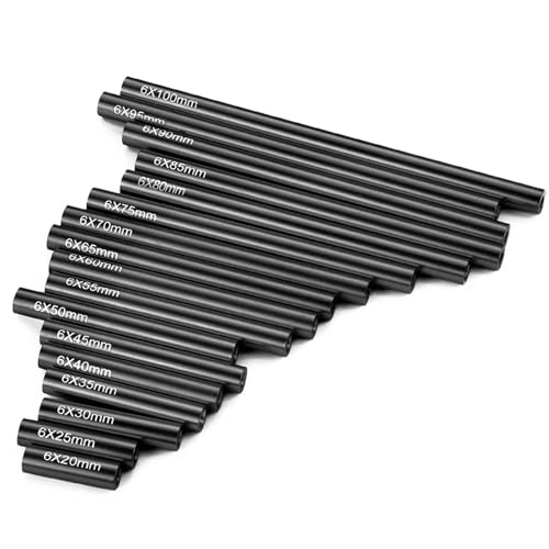 Kompatibel mit Axial für SCX10 1/10 RC Crawler Car Upgrade Teile 17PCS Metall Link Rod Kit 20-100mm Gestänge RC-Autozubehörteile(Black) von QAWSED