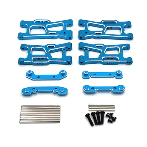 QAWSED Für Wltoys Für 144001 144002 144010 144016 144018 1/14 Metall Suspension Arm Und Arm Code RC Auto Upgrade Teile RC Autozubehör(Blue) von QAWSED