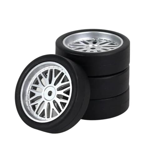 QAWSED Kompatibel Mit LDRC Für AE86 1/18 RC Auto Upgrade Teile Zubehör 4 Stück 32 Mm RC Drift Reifen Rad Harte Reifen Teile Zubehör RC Auto Reifen Felgen von QAWSED