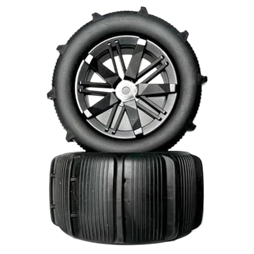 QAWSED Kompatibel Mit WLtoys Für 144001 124018 124019 12427 144002 1/14 1/16 RC Auto 80 Mm Upgrade Sandradreifen Strandreifen 12 Mm Sechskantnabe RC Auto Reifen Felgen(2pcs) von QAWSED