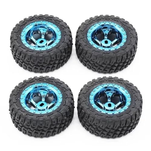 QAWSED Kompatibel Mit Wltoys 284161-2133 1/28 RC Cars Upgrade-Teil-Zubehör 4-teilige Gummireifen-Rad-Reifen-Ersatzteile RC Auto Reifen Felgen(4Pcs) von QAWSED