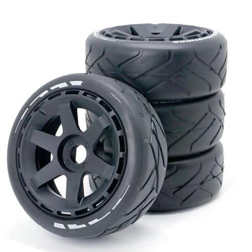 QAWSED Kompatibel Mit ZD 103 Mm 1/8 1/10 Short Course Truck Tire Reifen Mit 17 Mm Radsechskant Für Modell Flat Running Wear-Resistant Grip Tire RC Auto Reifen Felgen(Color D) von QAWSED