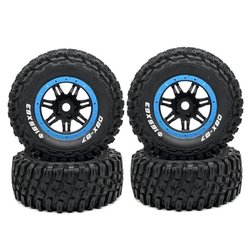QAWSED Kompatibel Mit ZD Für Racing DBX-07 DBX07 1/7 RC Auto Upgrade Teile Ersatzzubehör 4 Stück RC Auto Rad Reifen Reifen Zubehör RC Auto Reifen Felgen(Blue) von QAWSED