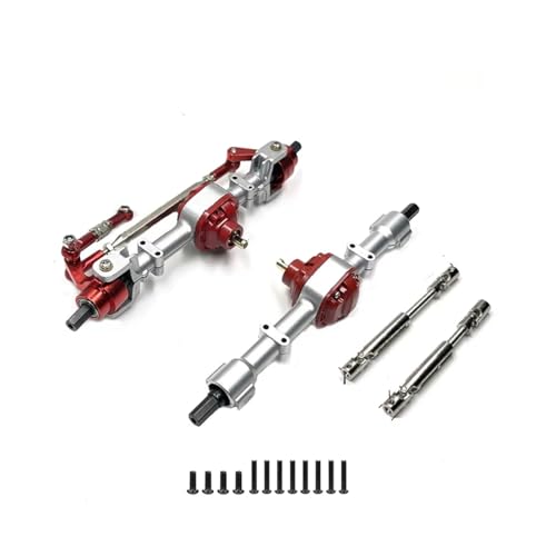 QAWSED Vorder Hinterachse RC Kompatibel Mit MN 78 82 RC-Auto-Upgrade-Teilen, Metall-Vorder- Und Hinterachsbrückenbaugruppe, Antriebswelle CVD, 3 Mm Bis 4 Mm Wellenhülse(Silver) von QAWSED
