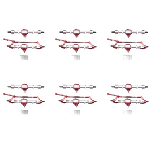 QAWSED Vorder Hinterachse RC Kompatibel Mit MN D90 D91 D96 D99S MN90 MN96 MN99 Für MN99S 1/12 RC-Auto-Upgrade-Modifikationsteile 6X Komplette Vorder- Und Hinterachse von QAWSED