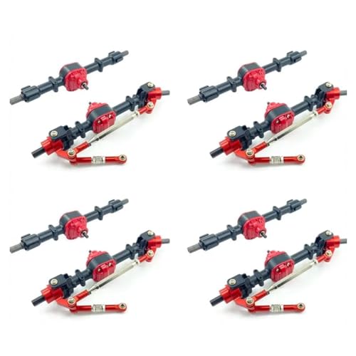 QAWSED Vorder Hinterachse RC Kompatibel Mit MN D90 D91 D96 D99S MN90 MN96 MN99 Für MN99S 1/12 RC-Auto-Upgrade-Teile, 4 X Metall, Vorne Und Hinten, Komplette Achse von QAWSED