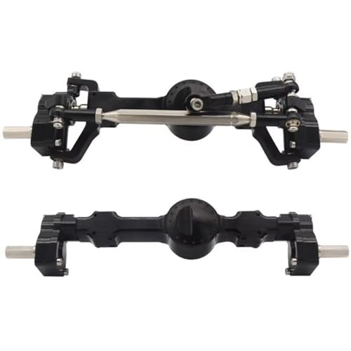 QAWSED Vorder Hinterachse RC Kompatibel Mit MN D90 D91 D99 D99S Für MN99S Für MN98 MN90 1/12 RC-Autos, Upgrade-Teile, CNC-Metall, Vorne Und Hinten, Portalachse von QAWSED