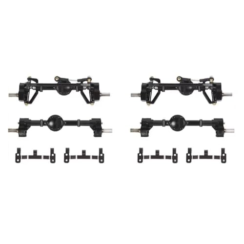 QAWSED Vorder Hinterachse RC Kompatibel Mit MN D90 Für MN-90 Für MN98 Für MN99S MN45 1/12 RC-Auto-Upgrade-Teile, 2 X Vordere Und Hintere Portalachse, Verbindungsstangenhalterung von QAWSED