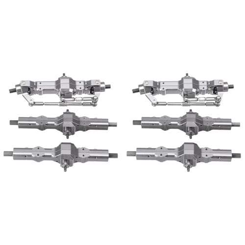 QAWSED Vorder Hinterachse RC Kompatibel Mit WPL B16 B36 6WD 1/16 RC Truck Auto-Upgrades Teile Zubehör 2X Aluminiumlegierung Vorder- Und Hinterbrückenachsensatz von QAWSED